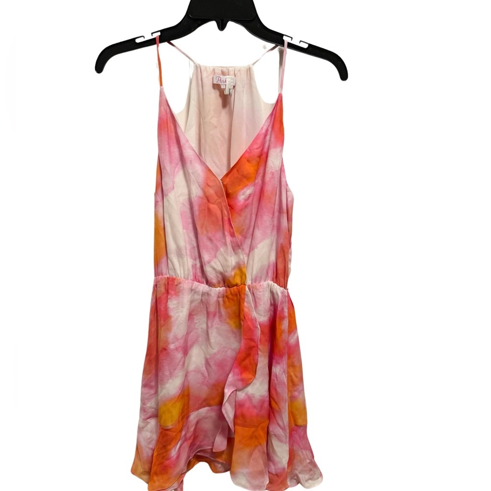 Parker‎ Kesha Watercolor Flounce Dress Ruffle Detail Silk Blend - Picture 2 of 7